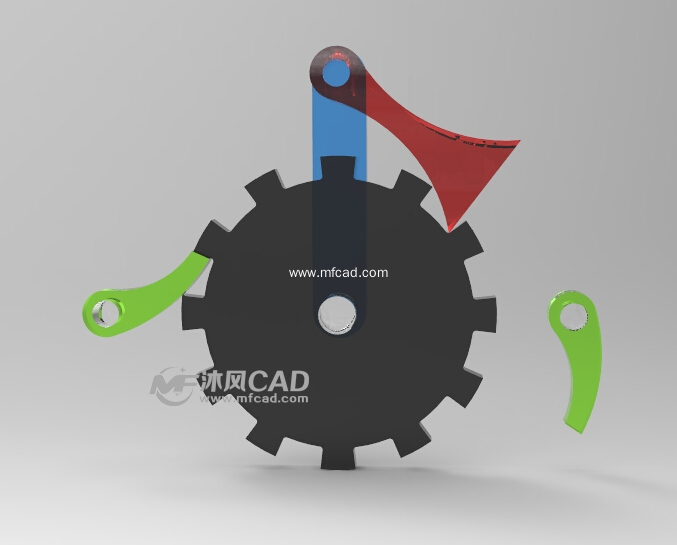 可变向棘轮机构(原创) - solidworks机械设备模