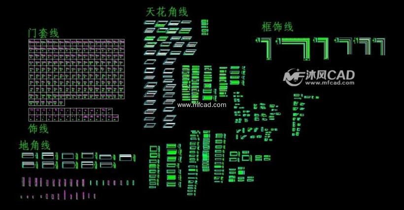 线条大样图 - cad详图,图块下载,免费详图,图块cad施工图 - 沐风图纸