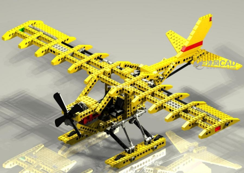 乐高工艺拼图之水上飞机设计模型