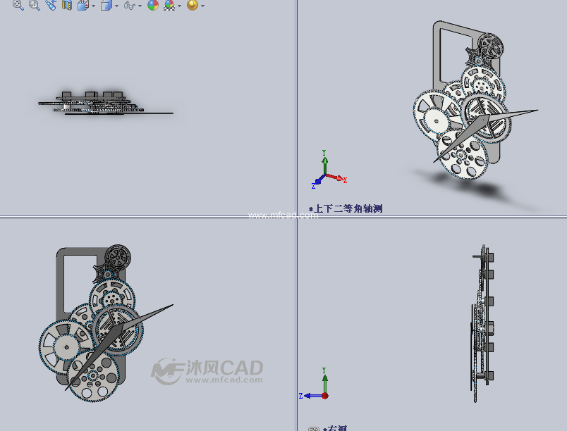 机械时钟复杂的齿轮传动设计模型