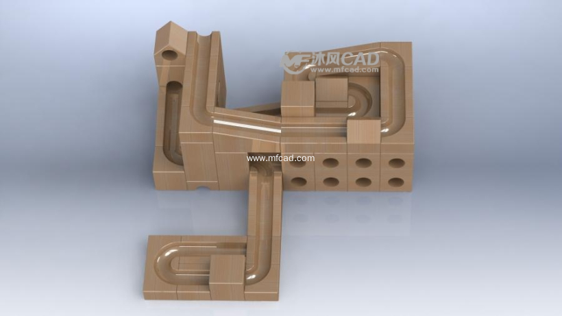 木制小迷宫设计模型 - solidworks玩具公仔类模