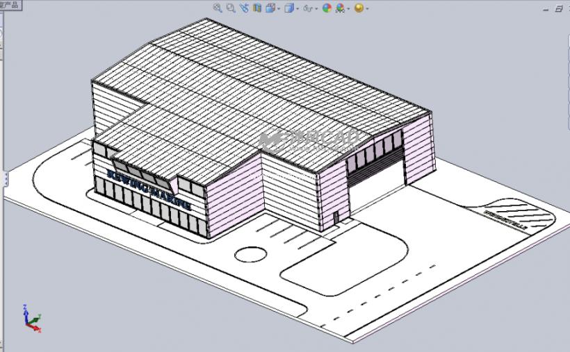 工厂建筑结构设计模型