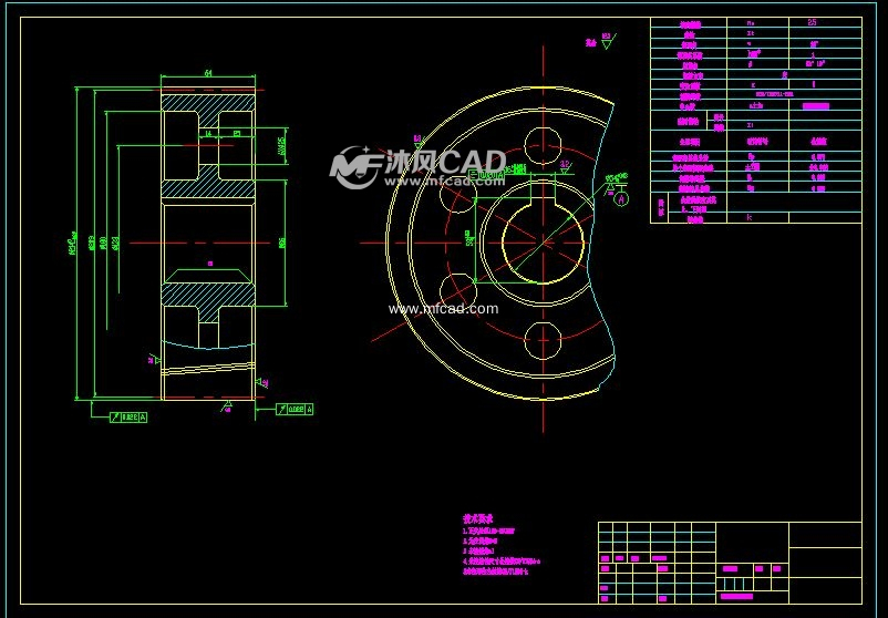 齿轮零件图
