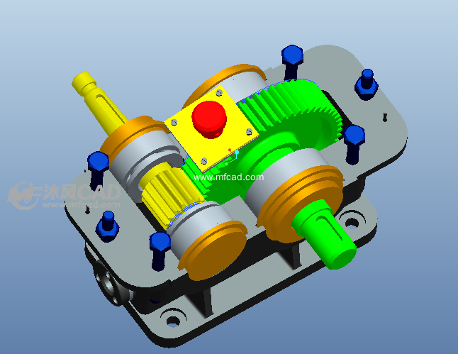 一级减速器课程设计装配图 - proe传动件减速器