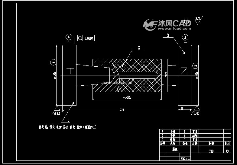 一张塞规组合件图 - autocad工装图纸下载 - 沐风图纸