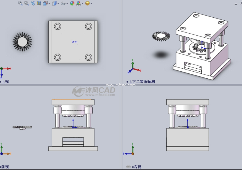 蜗轮叶片制造模具设计模型