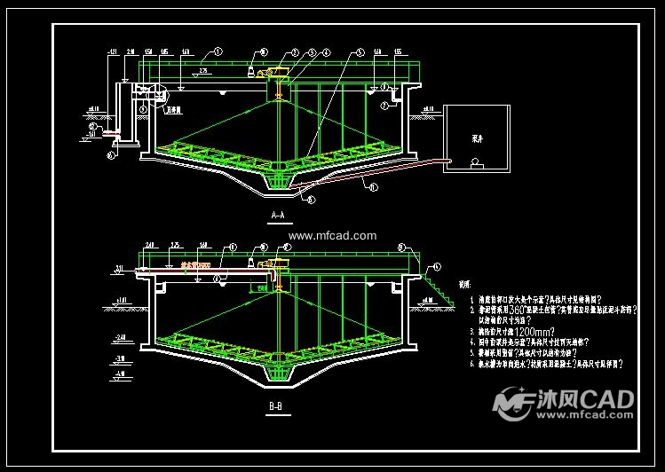 中间沉淀池(dwg5张图拆分)