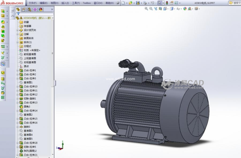 电动机,各功率段,10余款电机三维图 solidworks机械设备模型下载