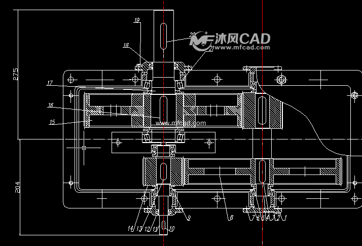 级减速器装配图 - AutoCAD减速机械设备图纸下