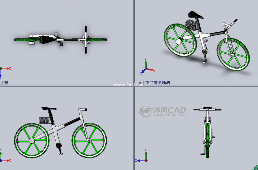 学生自行车风格设计模型