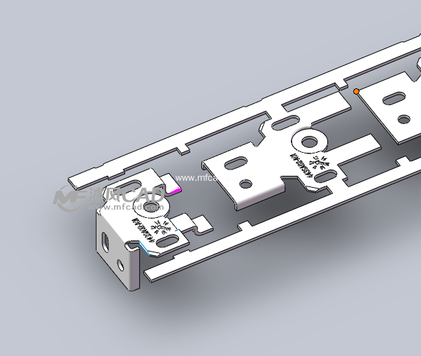 芯片金属支架冲压模具设计模型 - 工业用品模具