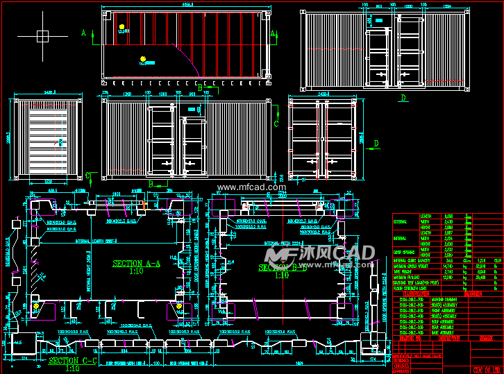 标准集装箱图纸