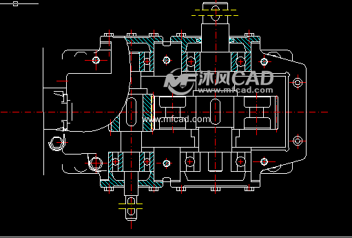 单级圆柱齿轮减速器装配工作图 - AutoCAD减速
