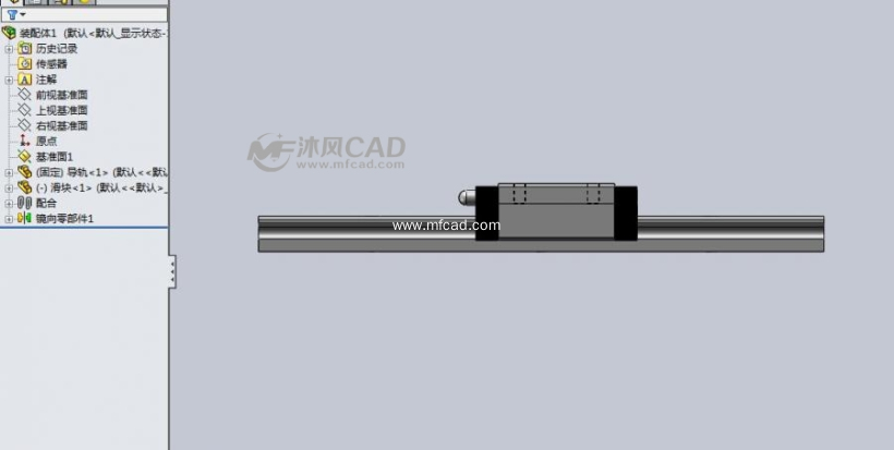 直线导轨加滑块 - solidworks传动件和减速器模型下载
