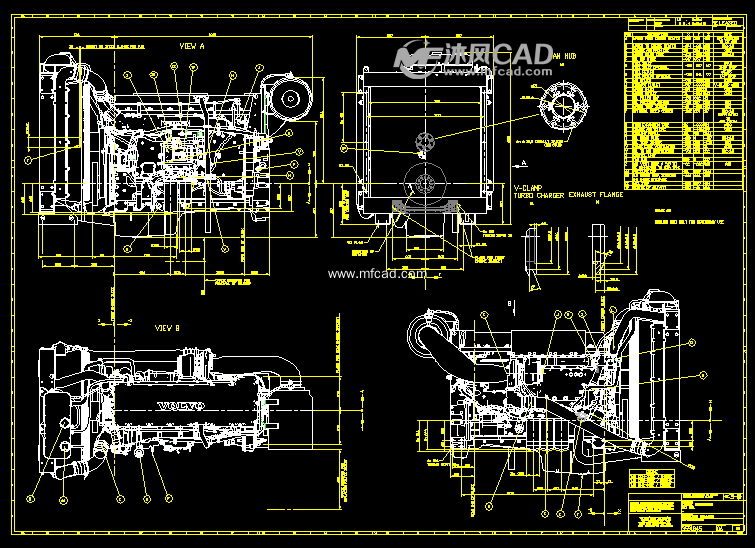 沃尔沃的发动机图纸