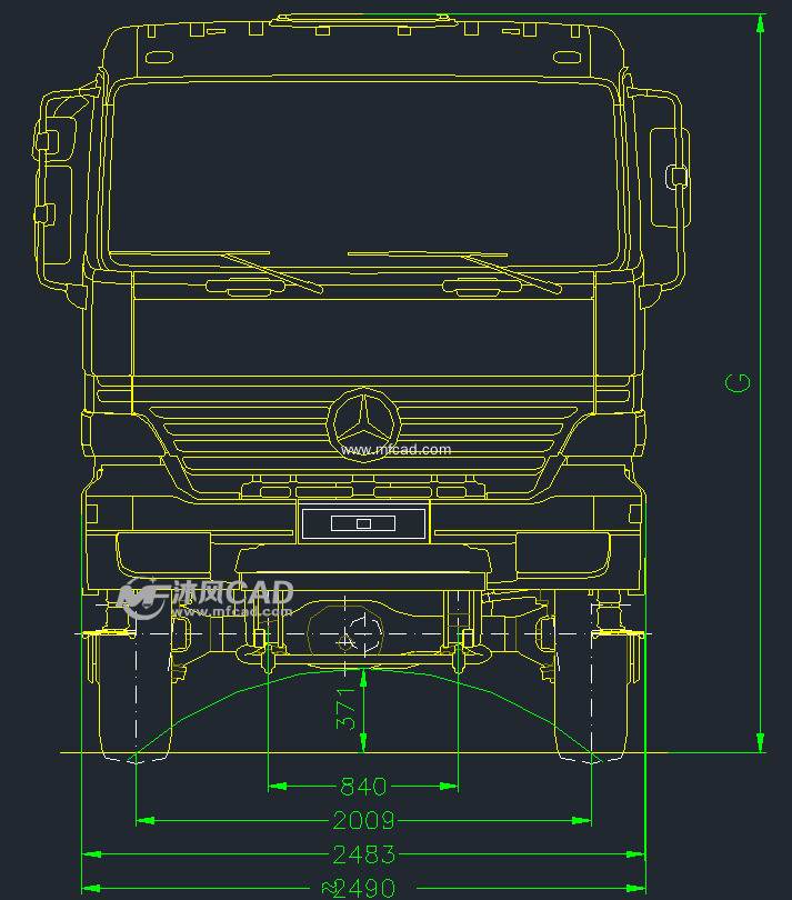 benz货车cad图