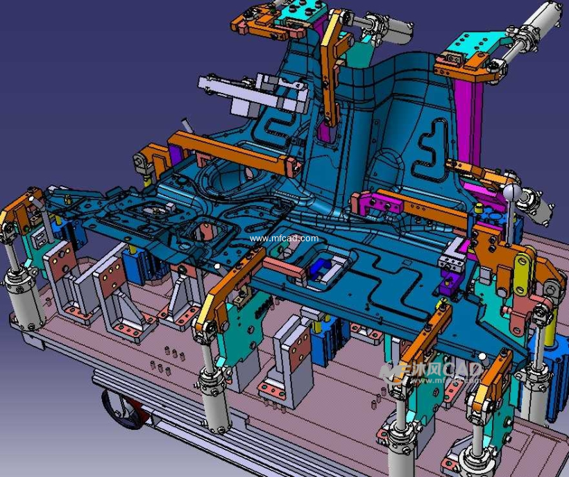 钣金柔性焊接工装夹具catia v5 r21模型