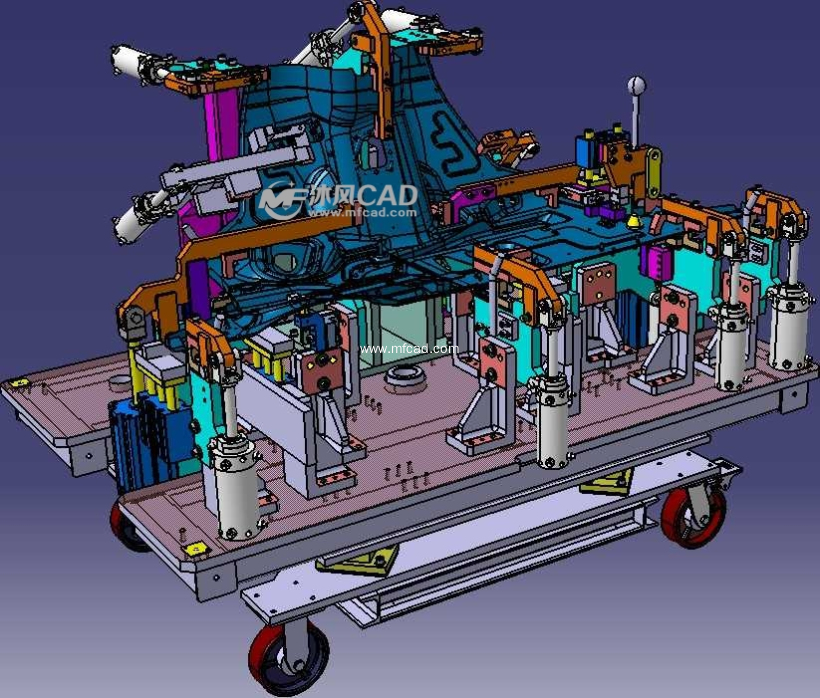 钣金柔性焊接工装夹具catia v5 r21模型