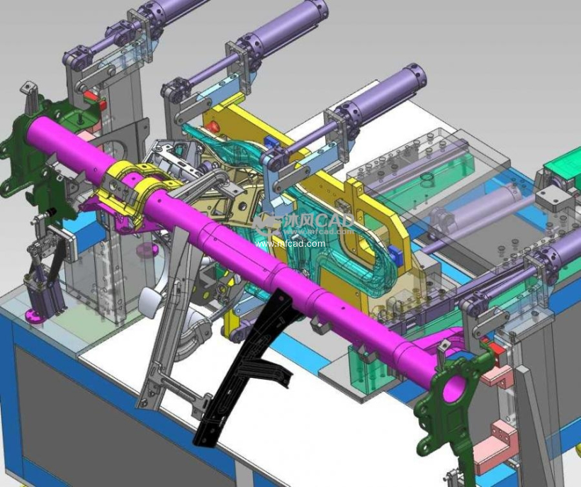 汽车C柱工装夹具UG设计