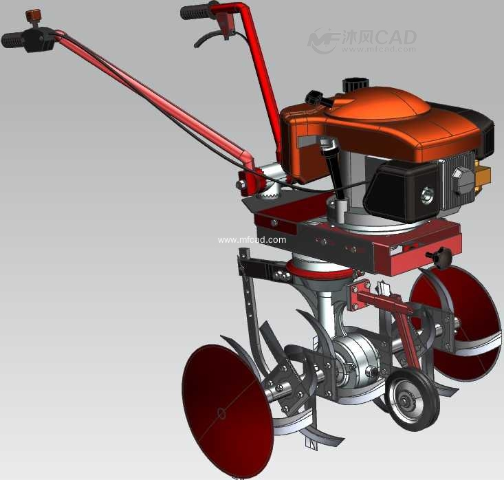 小型松土机UG设计 - UG机械设备模型下载