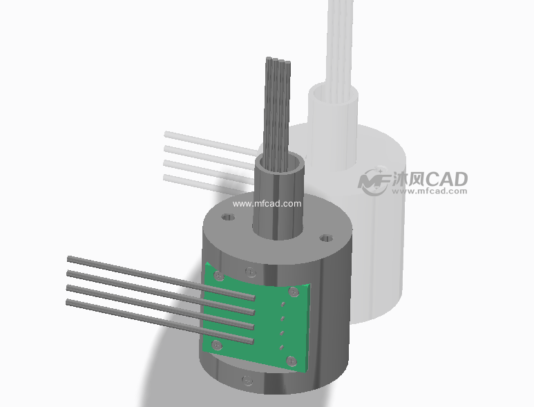 电线旋转接头模型 - proe小五金模型文件下载