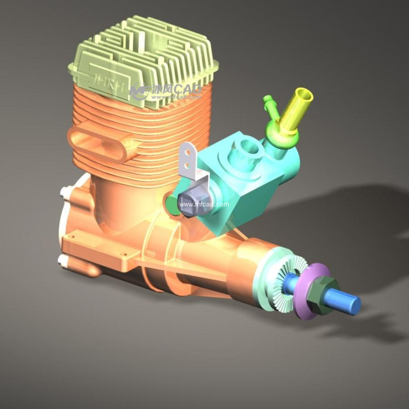 航模发动机3D模型 - ProE交通工具类模型下载