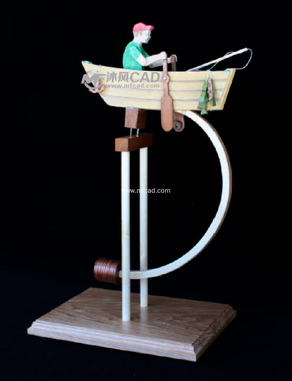 平衡渔民木制玩具设计模型 - solidworks玩具公