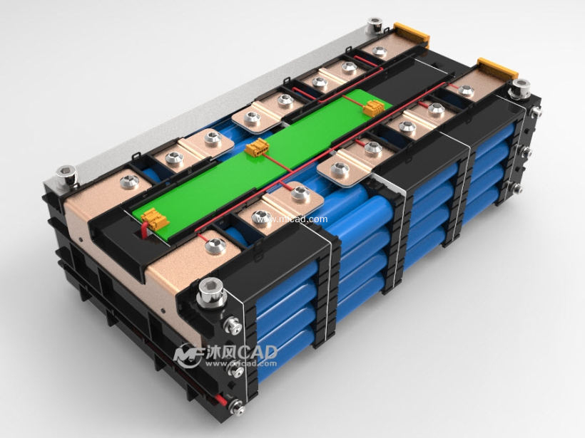 一种电动汽车用电池模组 - catia电器类模型