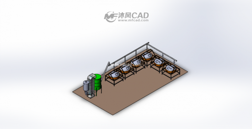 食品加工厂设备设计模型 - solidworks机械设备