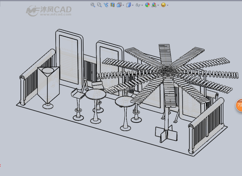 竹展台设计模型 - solidworks生活用品类模型下