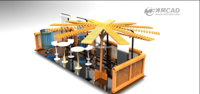 竹展台设计模型 - solidworks生活用品类模型下