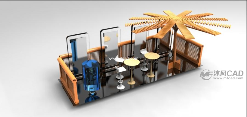 竹展台设计模型 - solidworks生活用品类模型下