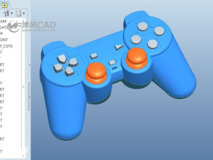 发奇幻光的游戏机手柄 - ProE电脑周边类模型