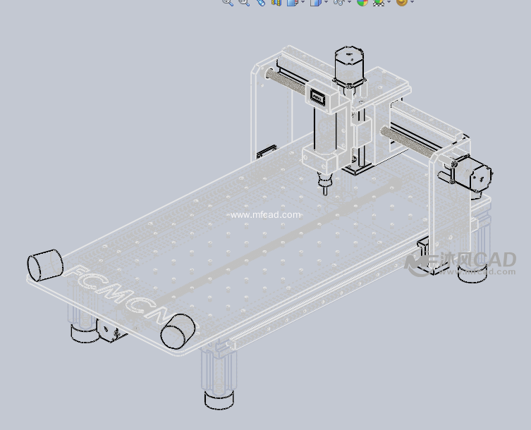 CNC数控机床sw设计模型 - solidworks机械设备模型下载 - 沐风图纸