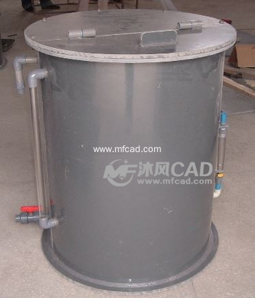 加药桶(dwg格式3张图)-AutoCAD实线环保设备cad的粗英文化工中图片