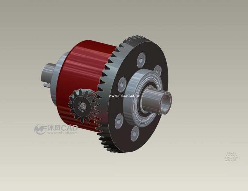 差动齿轮系设计模型- solidworks齿轮与链条模