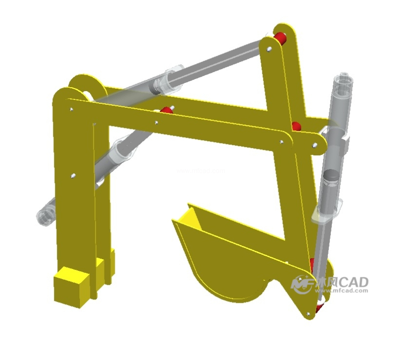 玩具注射器挖掘机模型 - solidworks玩具公仔类