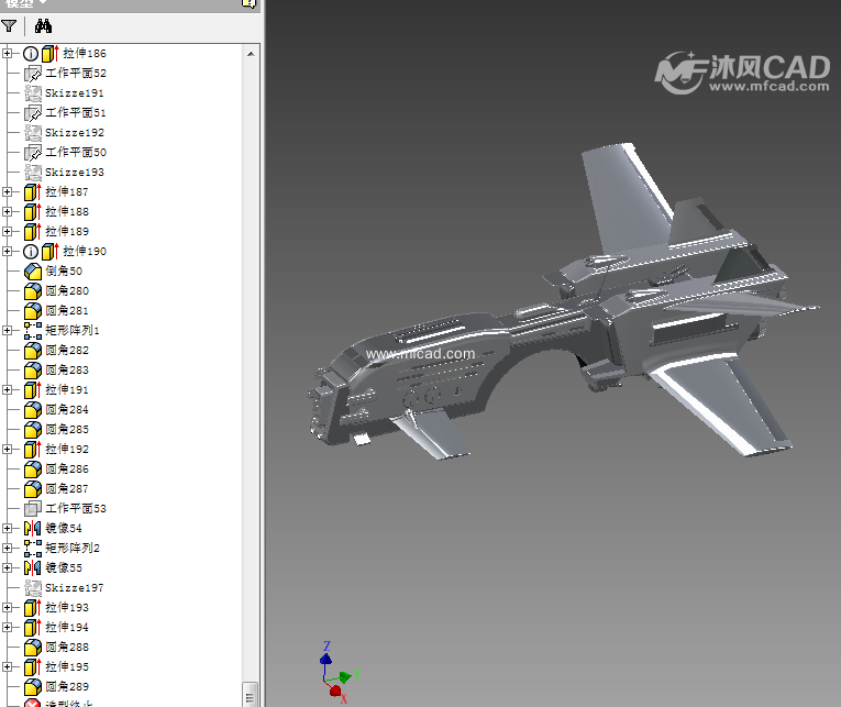 inventor宇宙飞船模型 - inventor军工用品类模型和图纸下载 - 沐风