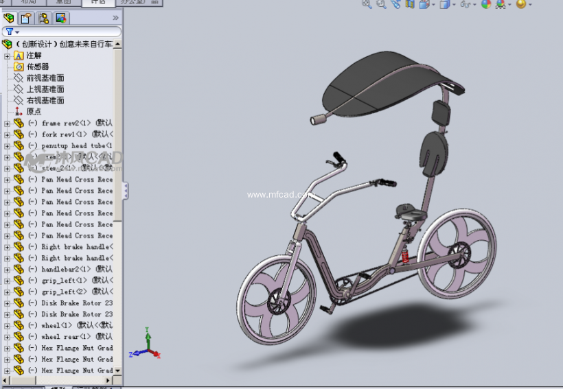 (创新设计)创意未来自行车车发展趋势模型