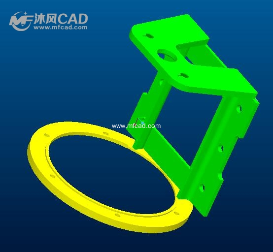 圆形法兰盘焊合焊接夹具 - proe机械设备模型下