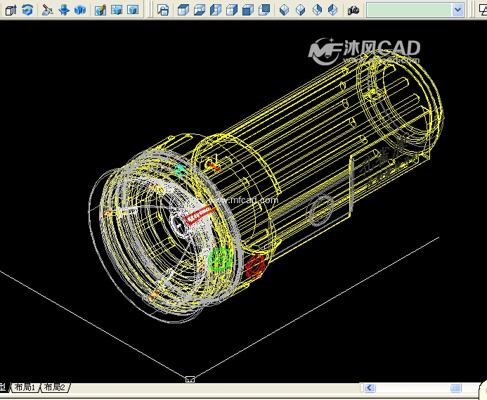 CAD画的手电筒三维图纸 - cad模型下载,家用电