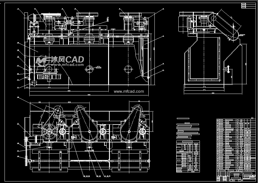 自吸式浮选机全套图纸 autocad矿山机械图纸下载 沐风图纸