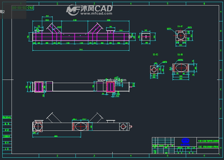 手绘机盾构反力架-AutoCAD普通工程机械图纸始发图纸红木家具沙发图片