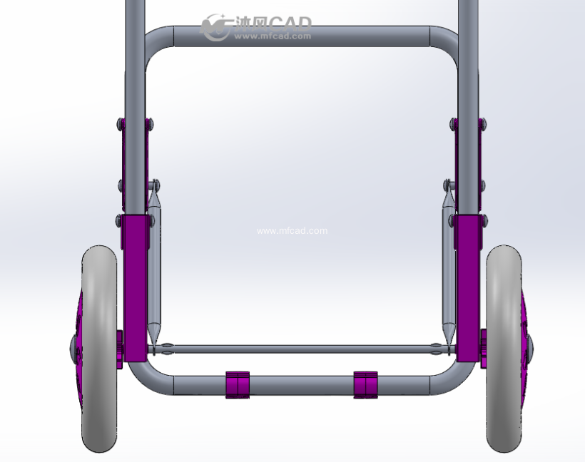 折叠超市购物车设计模型 - solidworks生活用品