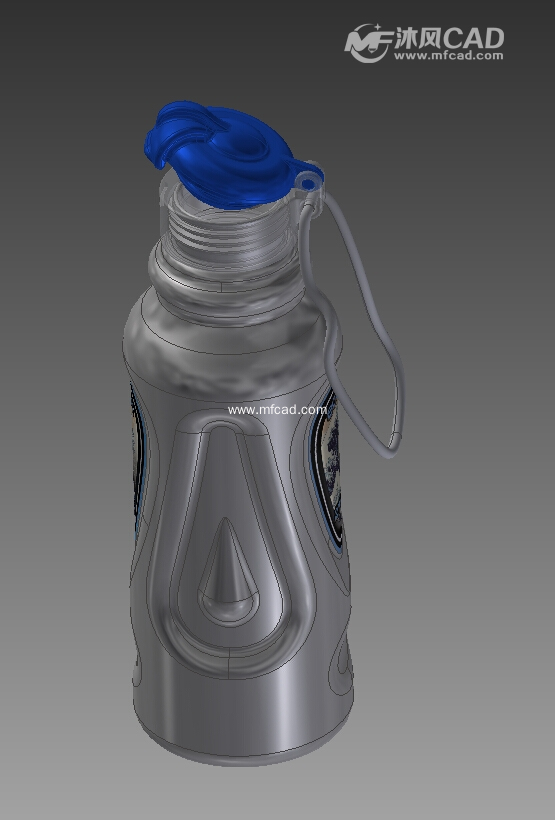 多功能一体饮料瓶设计模型 - inventor生活用品