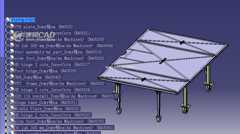 可折叠的工作台设计模型 - catia生活用品模型