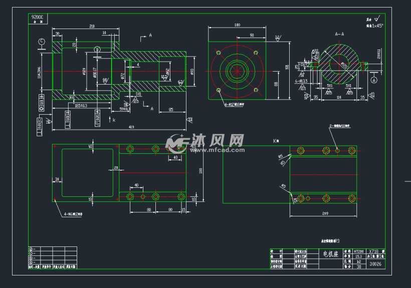 x718席型立式铣床cad全套图纸