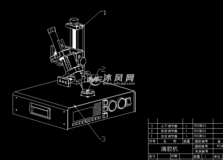 点胶机卓上型-标注v电线内有CAD电线图和3D完cad工程的原创数量中图片