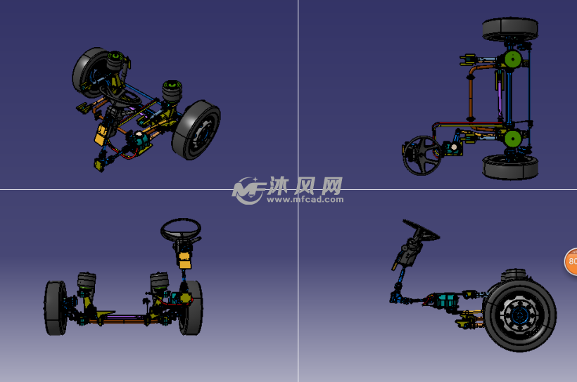 (公交车)前悬挂和转向系统设计模型