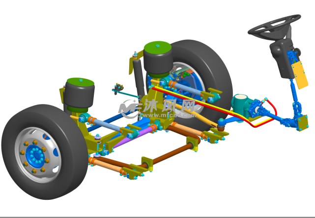 (公交车)前悬挂和转向系统设计模型